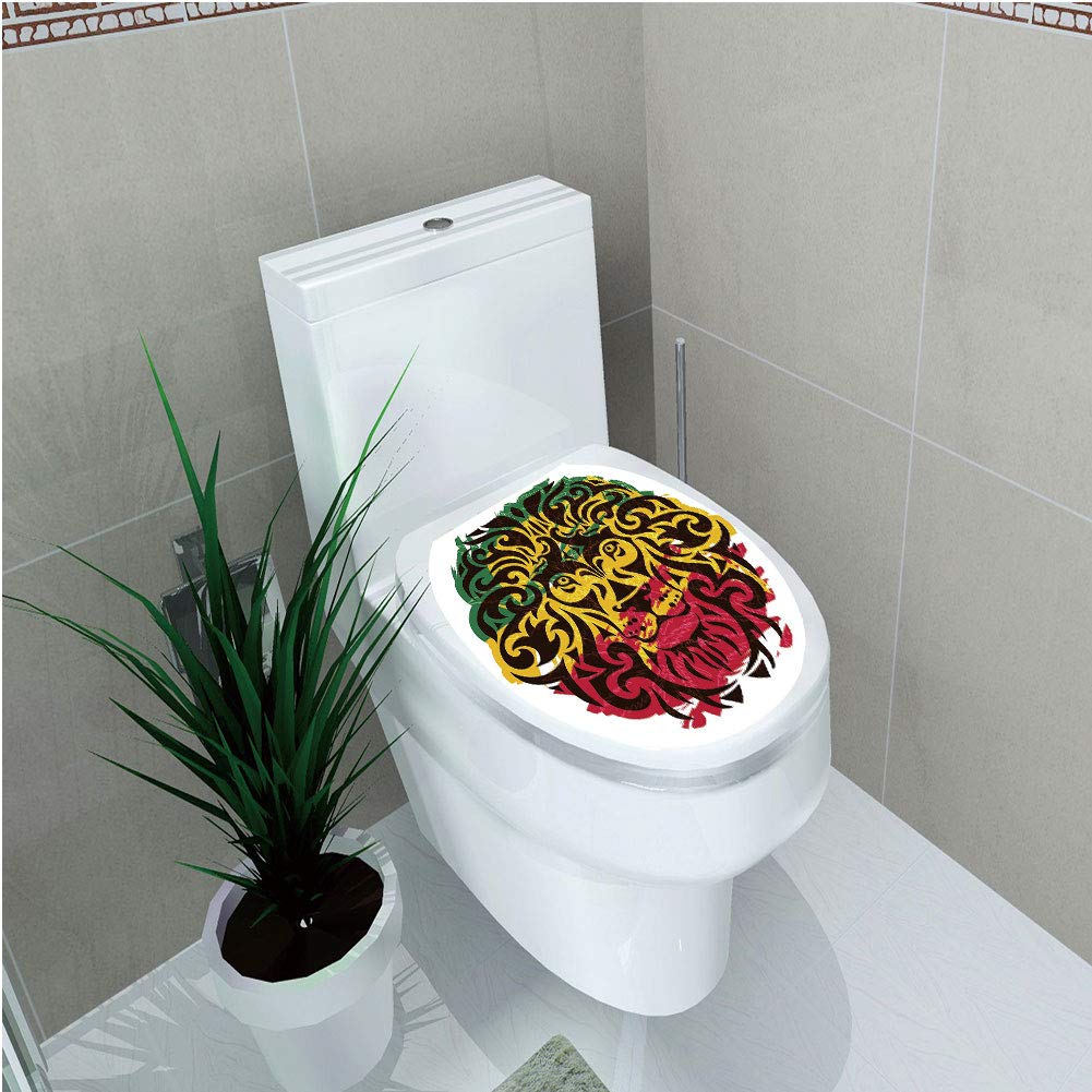 Amazon Com Toilet Cover Decoration Rasta African Ethiopian