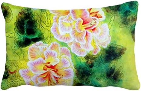Amazon Co Jp 魅惑の花の絵 腰枕の挿入のクッション カバー 装飾家のソファのギフトを投げる ホーム キッチン