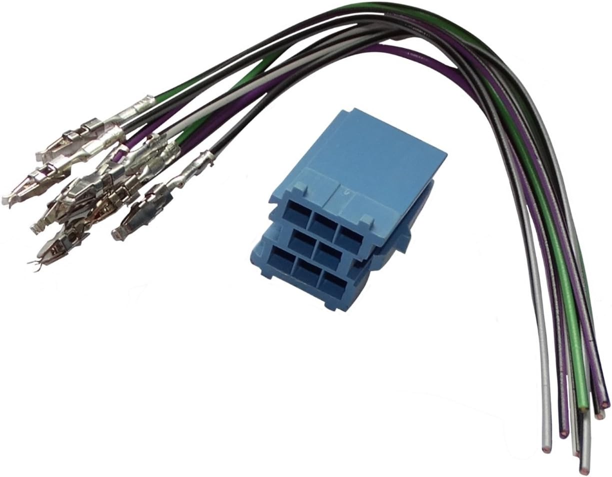 AERZETIX C41281 – 10 Pin Femmina Precablati Per Connettore Quadlock 12 Pin – Lunghezza 13cm