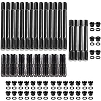 ISINFLASH 12-Point Head Stud Bolt Set For Chevy SBC 350 327 305 400 Engines