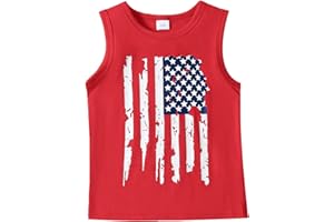 Tinypainter Kid Toddler Boy 4th of July Outfit American Flag Vest Independence Day Shirt 2-7T