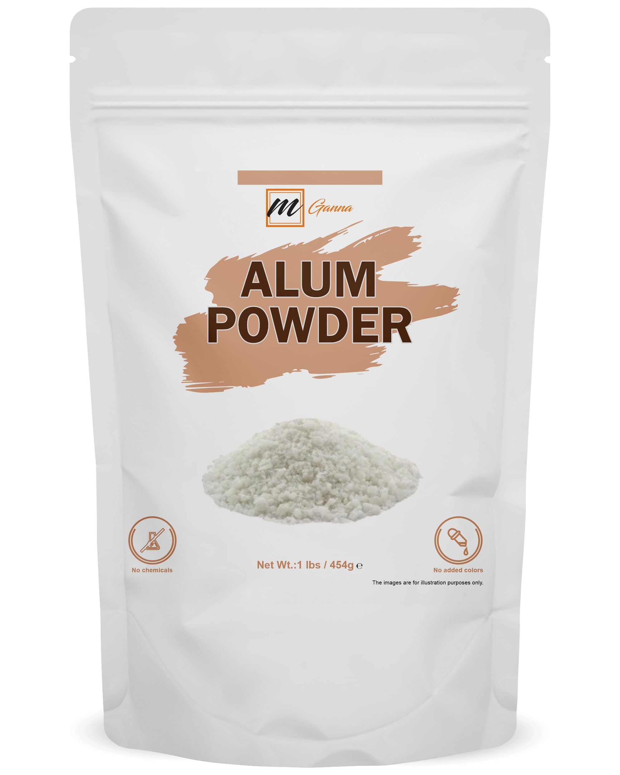 mGanna 100% Natural Alum Powder 454 g/ 1 lbs | A Versatile Ingredient for Personal Care & Industrial Applications
