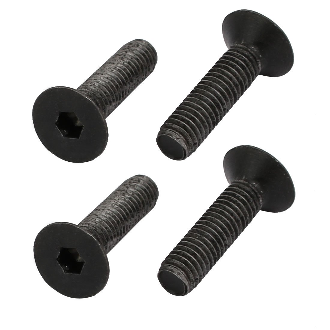 Sourcingmap 4pcs M5x17mm Flat Countersunk Head Hex Socket Left Hand Thread Bolt DIN7991