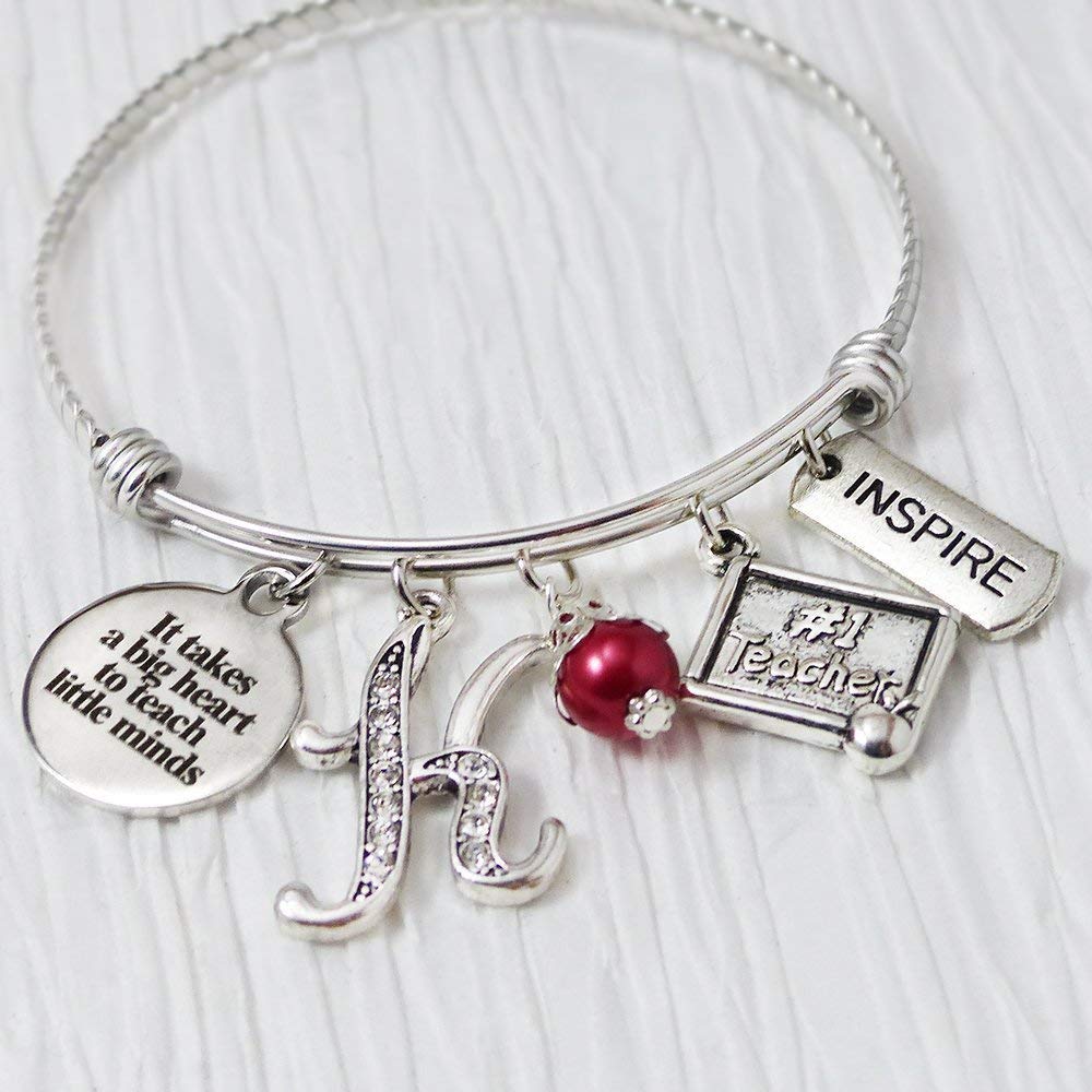 1 Teacher Bracelet, Expandable Bangle Bracelet, Teacher