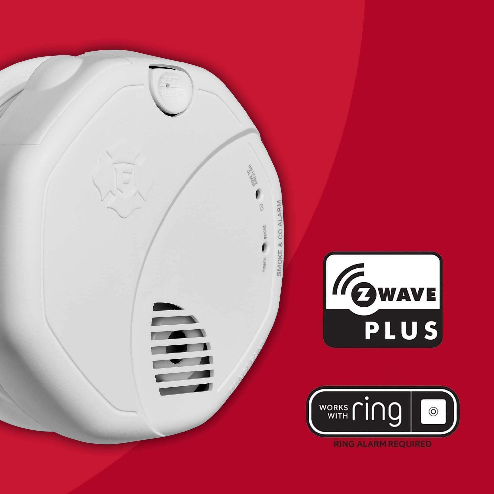 First Alert Battery Powered Z-Wave Smoke Detector & Carbon Monoxide Alarm, Works with Ring Alarm Base Station, 2nd Generation - View 2