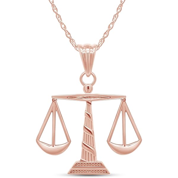 Amazon.com: 14k Yellow Gold Scales of Justice Pendant : Claddagh