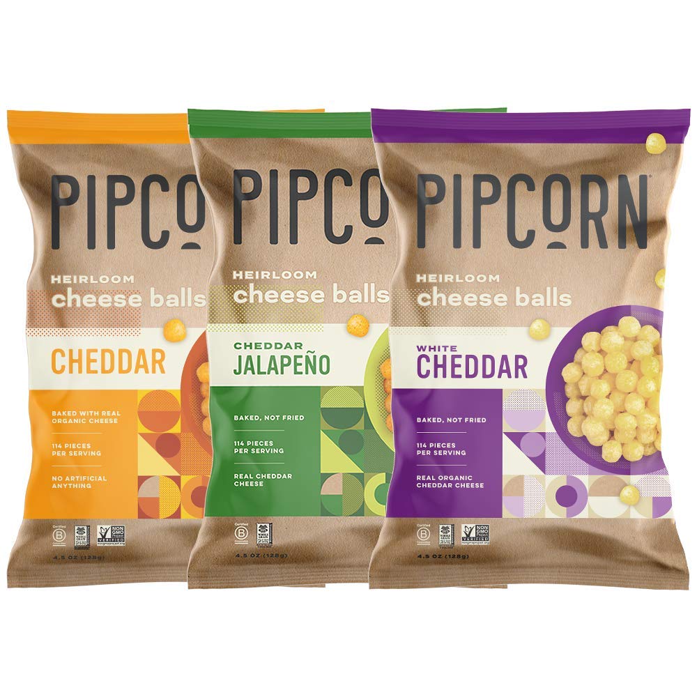 Mua Pipcorn Heirloom Cheese Balls - Variety Pack (3 Pack of 4.5oz Bags ...