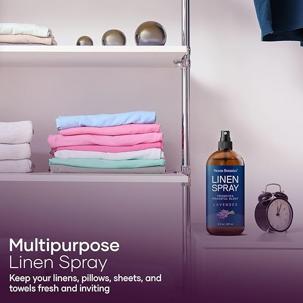 LAVENDER LINEN SPRAY 8 FL OZ – REFRESHING FABRIC REFRESHER & PILLOW SPRAY FOR BEDDING, BED SHEETS & ROOM – SOOTHING ROOM MIST – NEXON BOTANICS