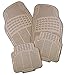 Zone Tech All Weather Rubber Semi Pattern Car Interior Floor Mats – 4-Piece Set Beige Heavy Duty Car Interior Floor Mats