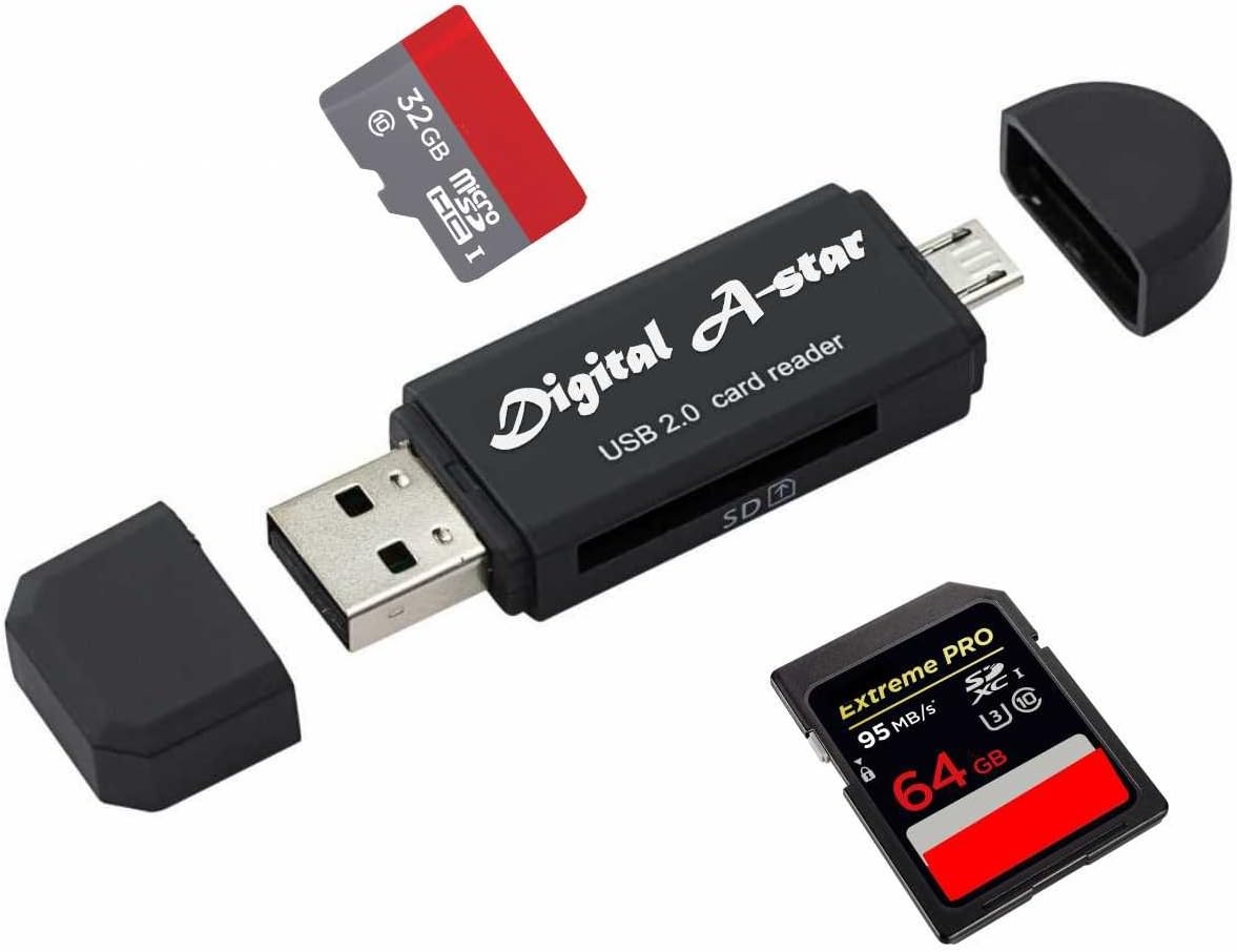Amazon Amook Micro USB OTG to USB 2.0 カードリーダー OTG USB 変換コネクタ SD/Micro SD カード対応 (ブラック) AMook Amazon Amook Micro USB OTG to USB 2.0 カードリーダー OTG USB 変換コネクタ SD/Micro SD カード対応 (ブラック) AMook