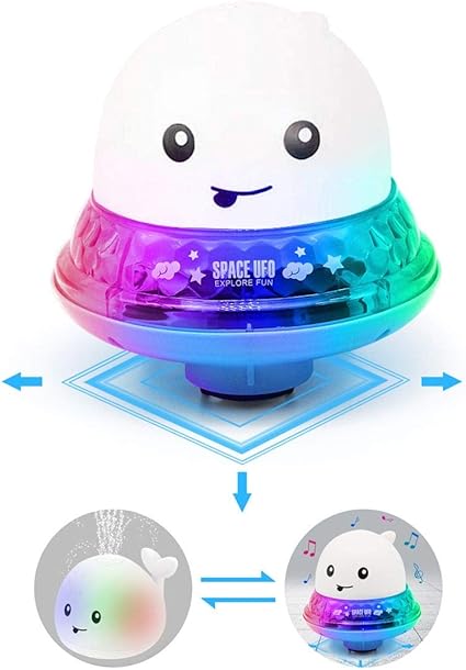 space ufo water spray toy
