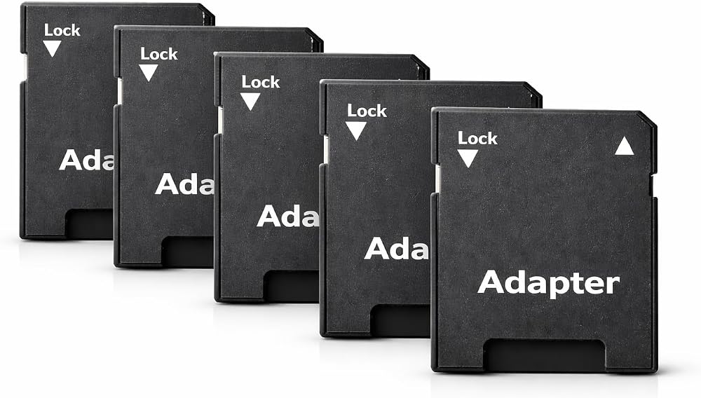 Harrista 5X Micro SD to SD Card Adapter Converter for Camera Laptop PC Black