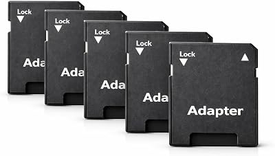 Harrista 5X Micro SD to SD Card Adapter Converter for Camera Laptop PC Black