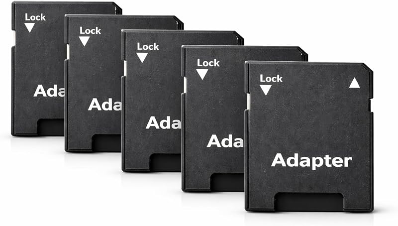 Harrista 5X Micro SD to SD Card Adapter Converter for Camera Laptop PC Black