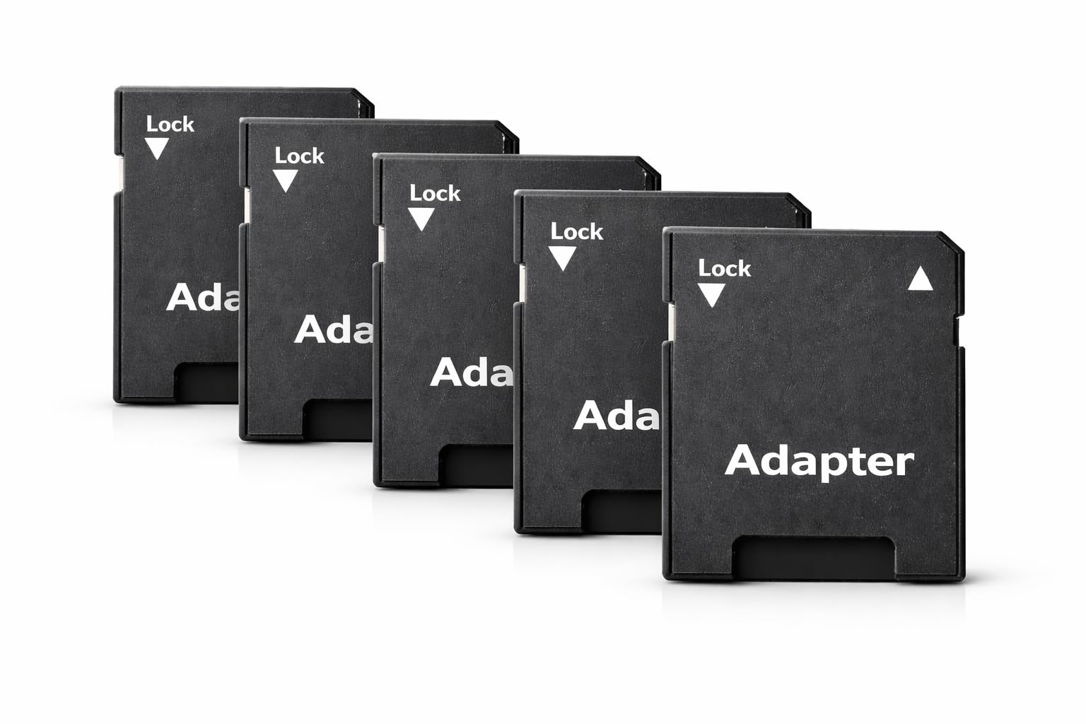 Harrista 5X Micro SD to SD Card Adapter – MicroSD TF Memory Card Converter for Camera, Laptop & PC Card Slot – Universal Plug & Play – Black