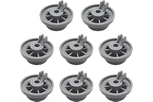 SENMEDO 8 Packs 165314 Dishwasher Lower Rack Wheel Replacement for Bosch Kenmore Dishwasher, Replaces 420198 PS3439123