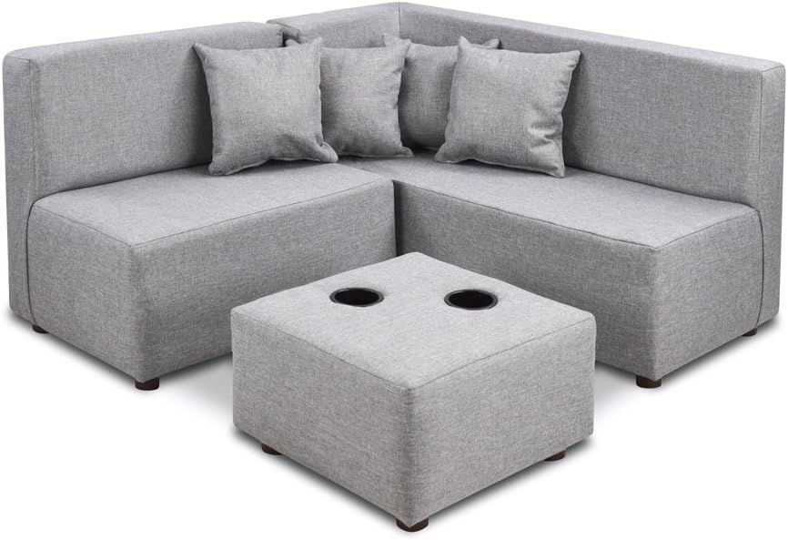 Amazon Com Kangaroo Trading Kids Sectional Jitterbug Ash