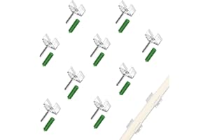 BENLUN Strip Light Mounting Brackets, 40 Pcs Transparent Fixing Clips Screws and Drywall Anchors, 2 Silicone Tail Plugs, only
