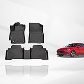 KELCSEECS® Floor Mats Custom for Hyundai Elantra Hybrid 2026 2025 2024 2023 2022 2021 All Weather Protection TPE Heavy Duty Non-Slip Automotive Floor Liners Front & 2nd Row full set Accessories, Black