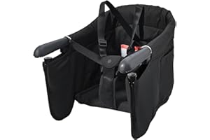 Dining Chair | Booster Seat with Safety Straps - Portable, Eating Chair, Table High Clip On, Feeding Seat for Home Travel