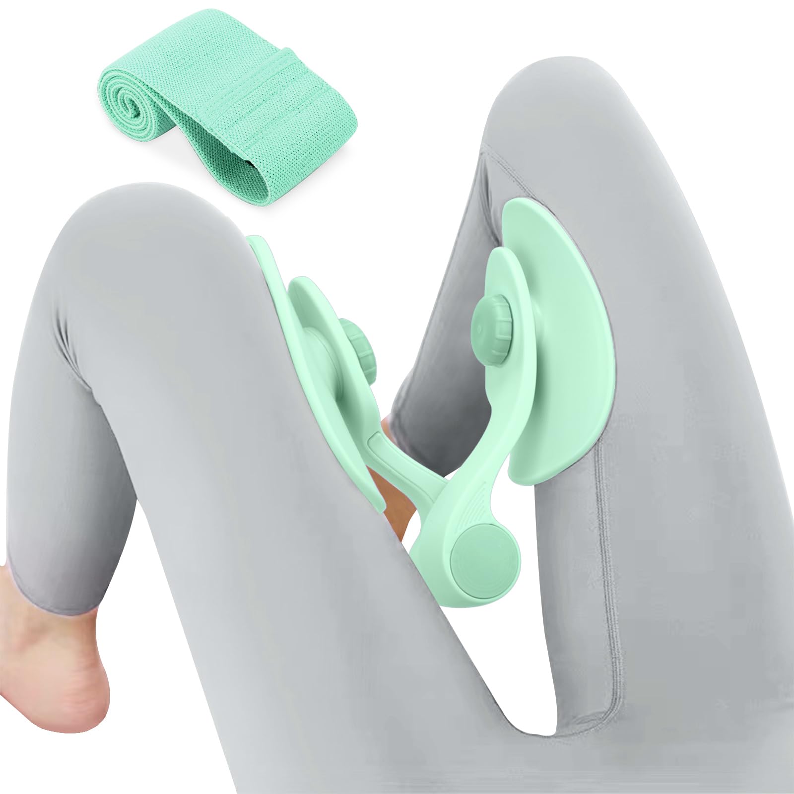 Photo 1 of TINRIEF Thigh Trainer Hip Trainer Exercise Equipment, Pelvic Floor Trainer, Kegel Trainer for Postpartum Rehabilitation, Trimmer Inner Thigh, Thigh Workout Equipment (Light Green)
