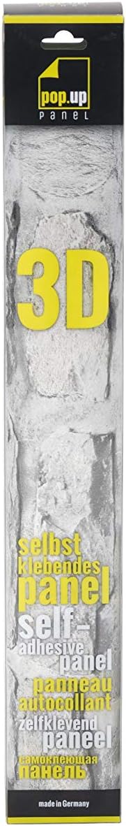 Livingwalls 368461 36846-1 Self-Adhesive Panel 3D Natural Stone Look 2.50 m x 0.52 m White/Grey Made in Germany - Image 3