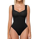 Avidlove Bodysuits for Women Sweetheart Neck Ruched Body Suit Seamless Double Lined Tank Top Slimming