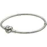 PANDORA 590719-21 Sterling Silver Heart Clasp Bracelet, 8.3"