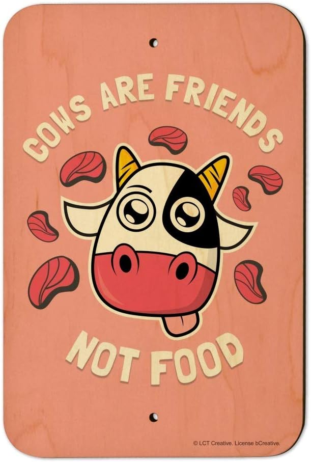 GRAPHICS & MORE Cows are Friends Not Food Vegan Vegetarian Funny Humor Home Business Office Sign