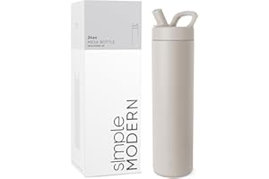 Simple Modern Water Bottle with Straw lid | Insulated Stainless Steel | Reusable Travel Water Bottles for Gym & Sports | Leak