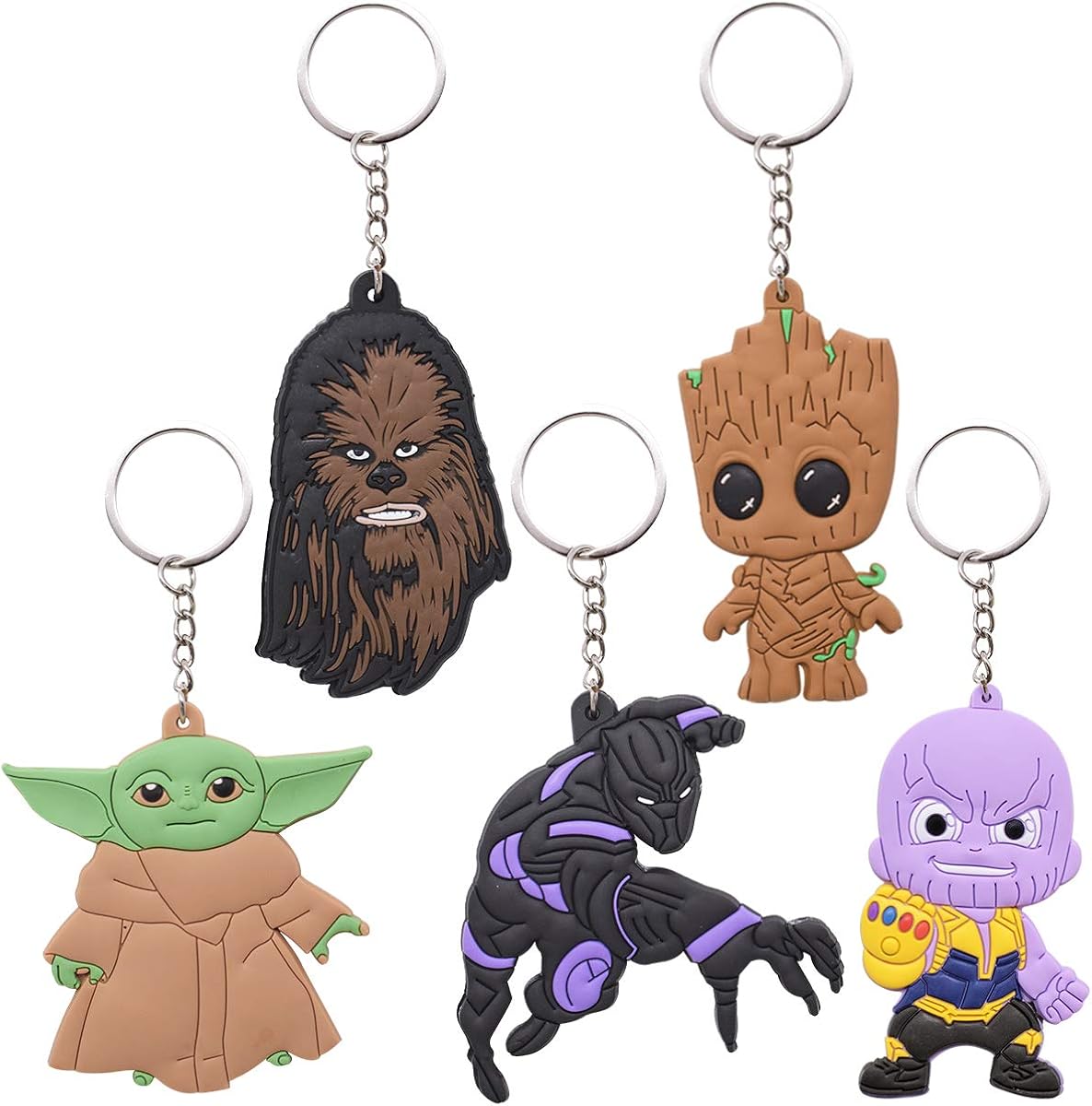 Set of 5 Baby Yoda Keychain ZSWQThe Mandalorian Keychain The Round
