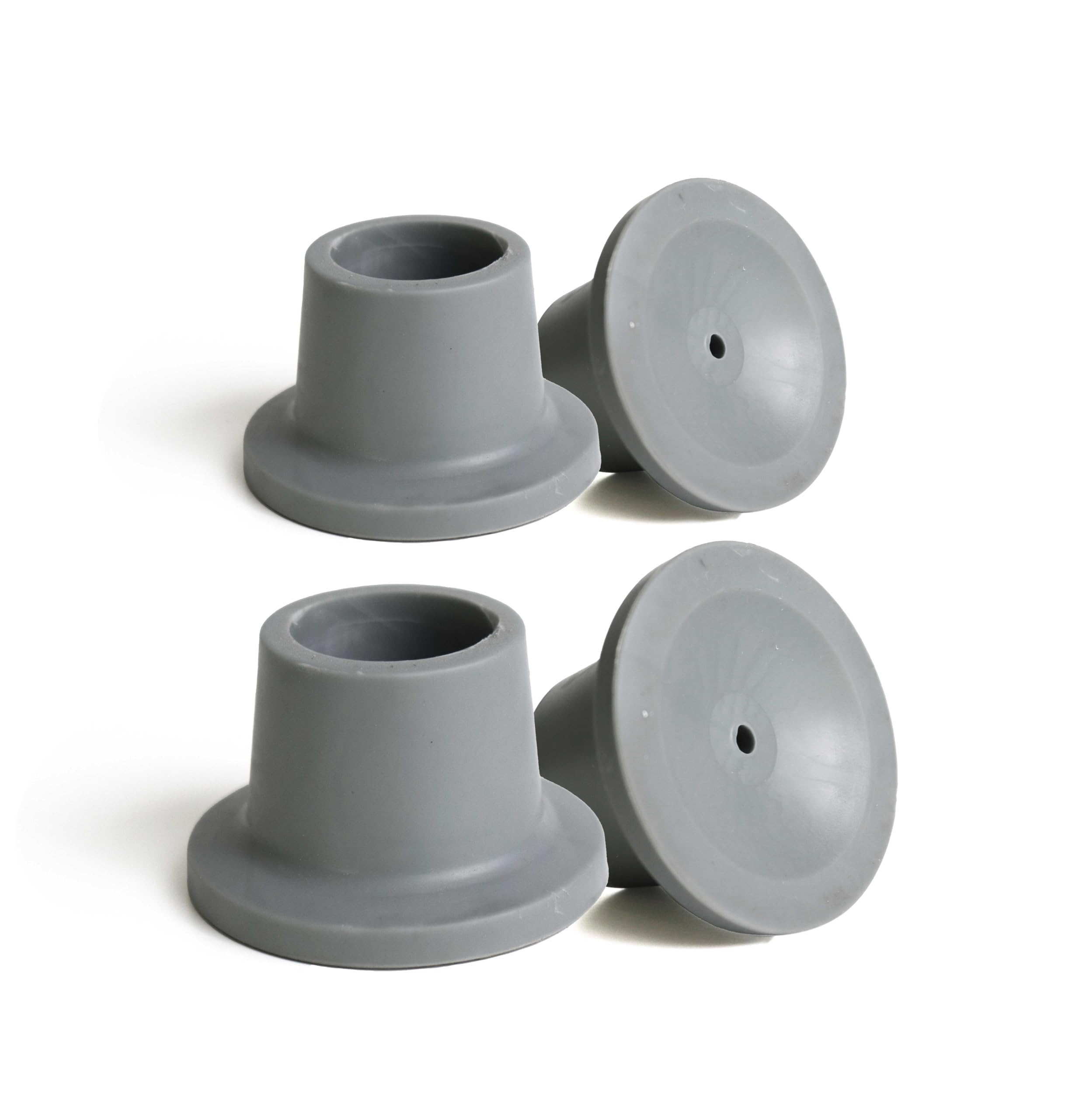 PEPE Mobility Rubber Feet Shower Stool 28 mm (x4 Units), Replacement Non Slip Ferrule for Disabled Chair, Grey