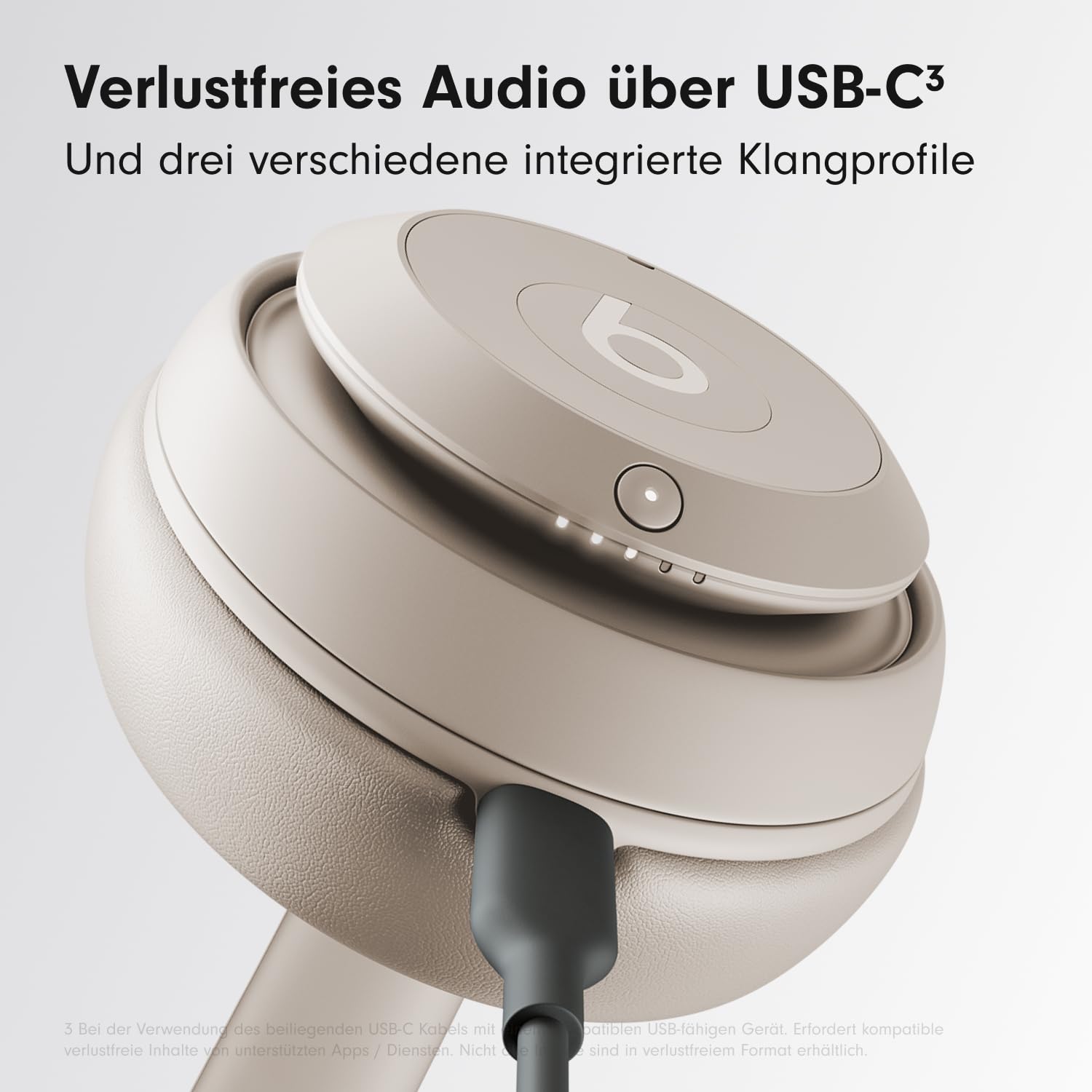 Beats Studio Pro – Kabellose Bluetooth Noise Cancelling Kopfhörer – Personalisiertes 3D Audio, USB-C verlustfreies Audio, Apple & Android Kompatibilität, Bis zu 40 Stunden Wiedergabezeit - Sandstein 5