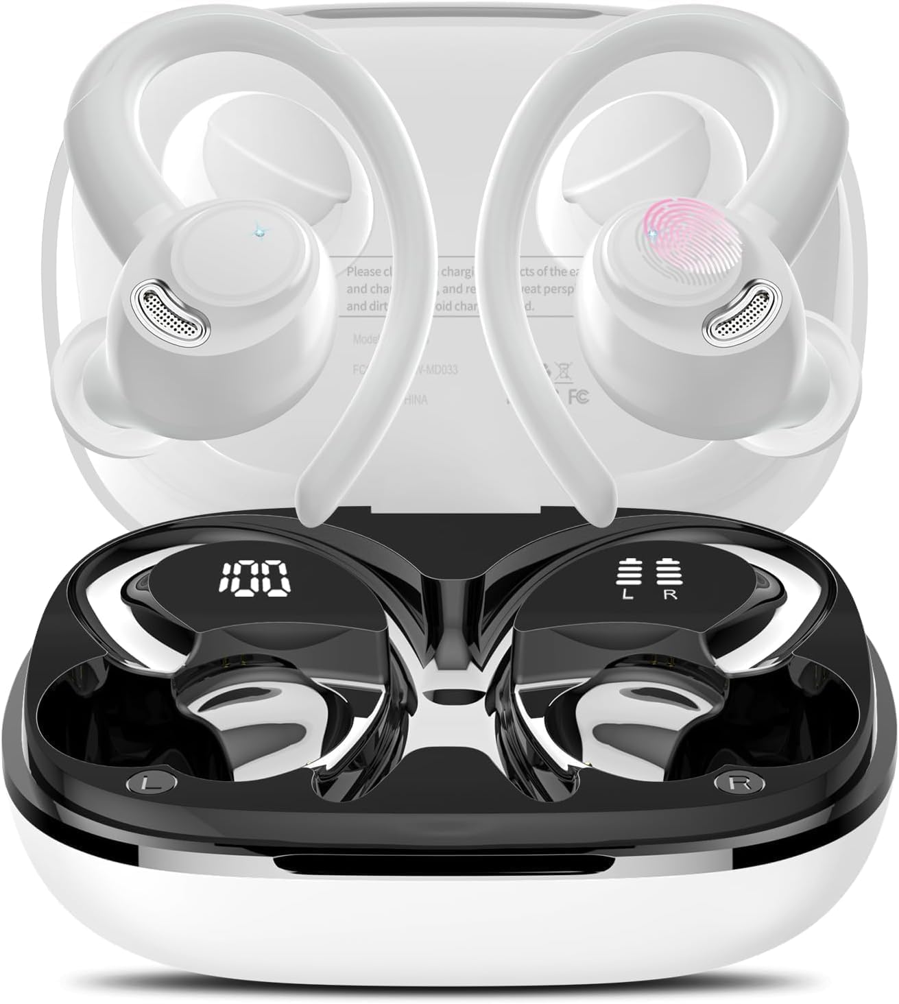 Photo 1 of AI Translation Earbuds Real Time, 164 Language Translator Earbuds, 3-in-1 Bluetooth 5.4 Translation Headphones with 5 Translation Modes, 48H AI Ear Buds Translator Device for Business/Learning, White
