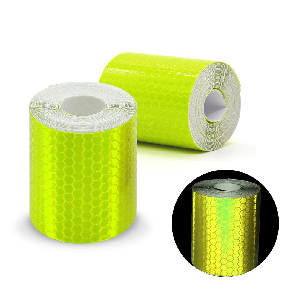 2pcs 3m*50mm High Intensity Prismatic Reflective Safety Tape Vinyl Roll Self-Adhesive Security Marking Tape