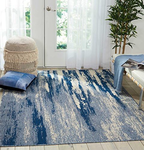 Barclay Butera LID04 BBL21 Lido Area Rug, 3'11 x 5'11, Blue/Cream