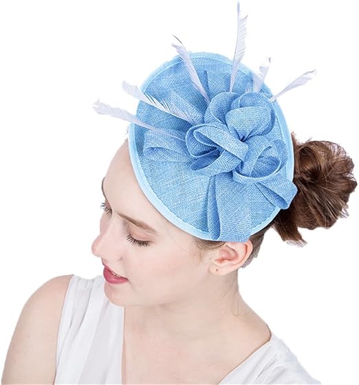 light blue hats and fascinators