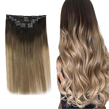 Amazon Com Easyouth 18inch Brazilian Clip Hair Silky Straight