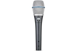 Shure BETA 87A Studio Grade Vocal Microphone with Built-in Pop Filter - Single Element Supercardioid Condenser Mic with A25D 