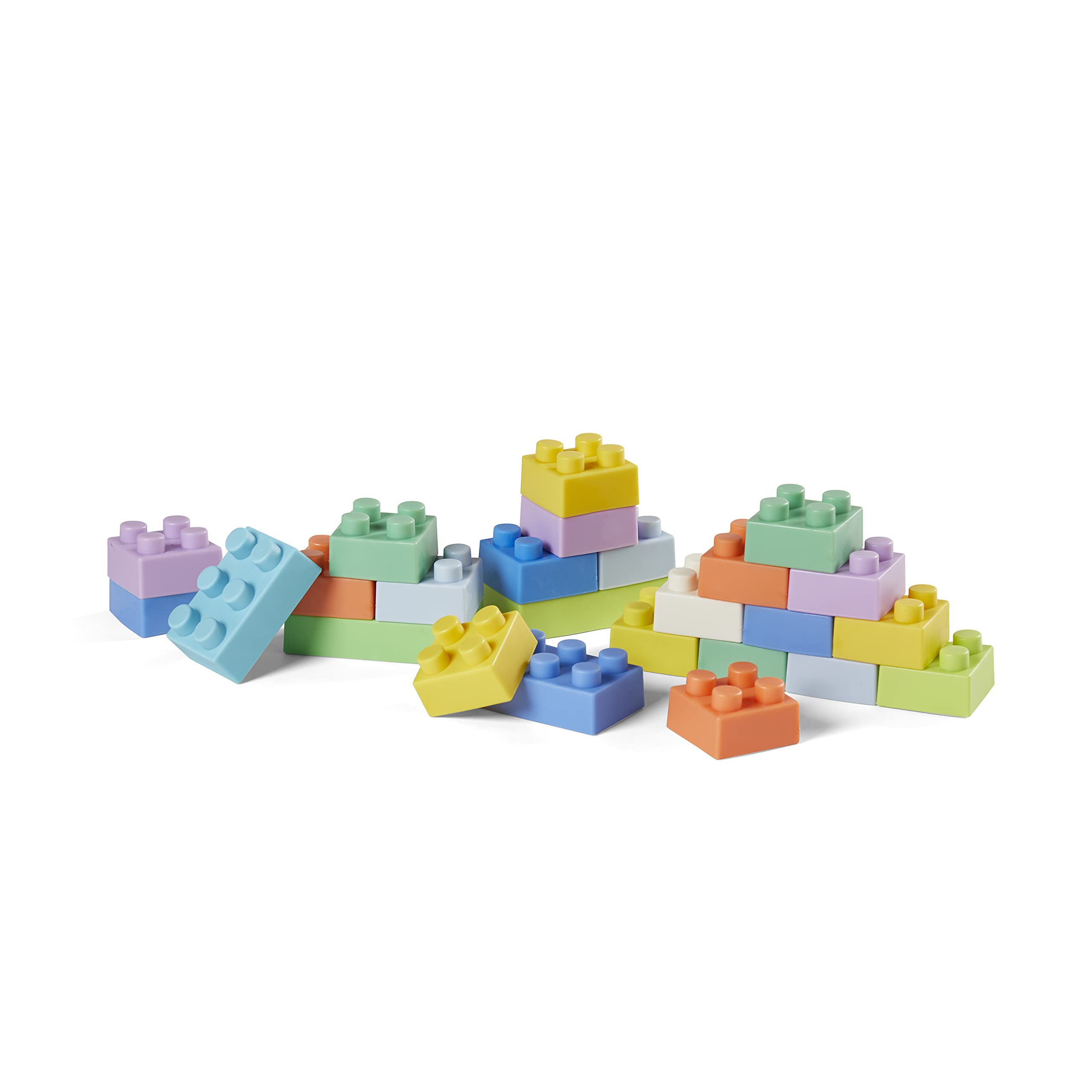 INFANTINO Super Soft Building Blocks, Easy-to-Hold for Babies & Toddlers, BPA-Free, Multi-Coloured, 25-Piece Set, 315104, Multicolored