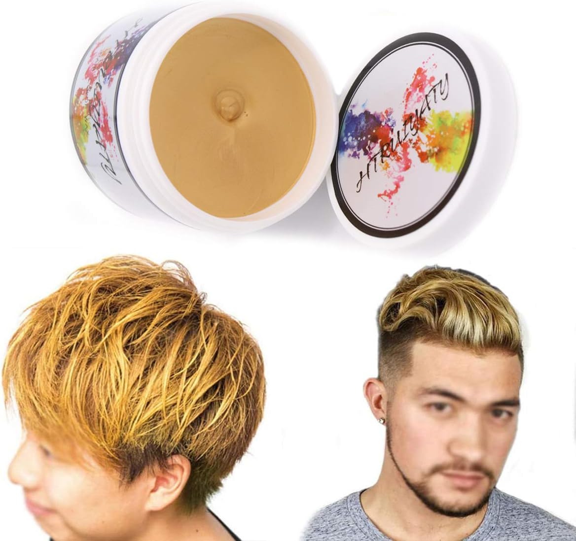 カラー ワックス ワンタイムヘアワックス カラースタイリングワックス Diyヘアカラーワックス泥ユニセックス9色 ゴールド Cooltea おしゃれ染め 通販 Amazon