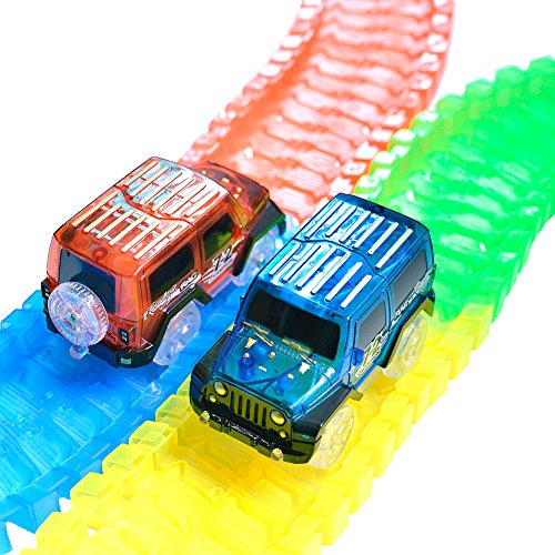 Magic Tracks Cars Only Replacement Toy Cars Glow in the Dark Racing Track Accessories Compatible with Most Tracks for Kids (2Pack) - Thumbnail 4