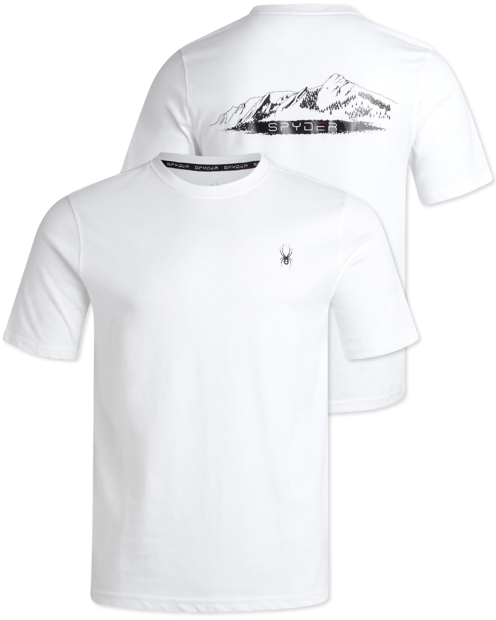 Spyder Mens T-Shirts - Soft Cotton Blend Crew Neck Short Sleeve Graphic Tees for Men - Casual Shirts for Daily Wear (S-XL)