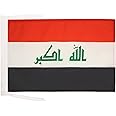 Iraq Flag 18'' x 12'' cords - Iraqi SMALL flags 30 x 45cm - Banner 18x12 in - AZ FLAG
