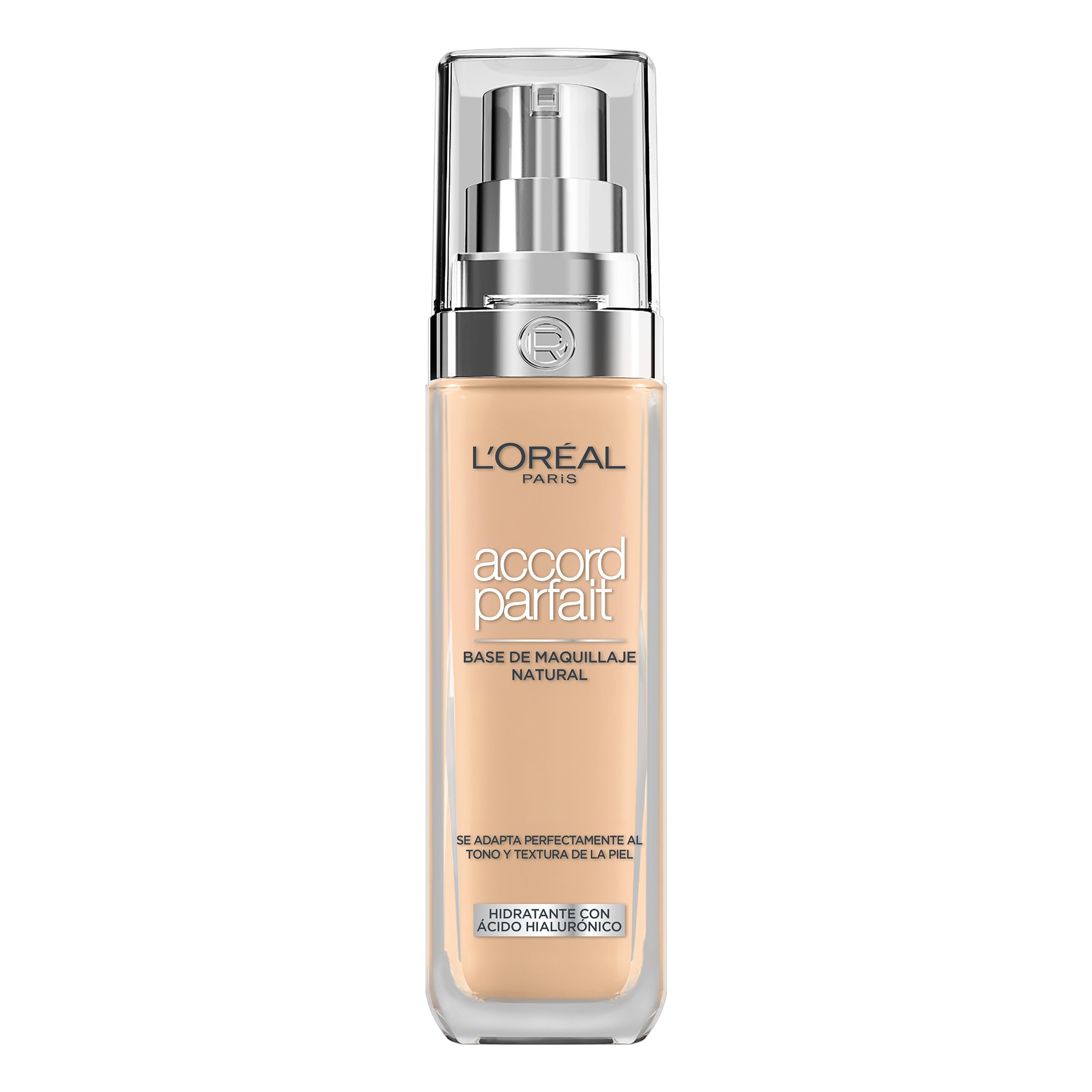 L'Oréal Paris - Perfect Accord Fluid Foundation - Dry to Normal Skin - Color: Golden Beige (3.D) - 30 ml - New Formula Enriched with Hyaluronic Acid and Aloe Vera