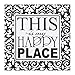 Black and White Damask This is My Happy Place 10 x 10 Wood Wall Art Sign Plaque