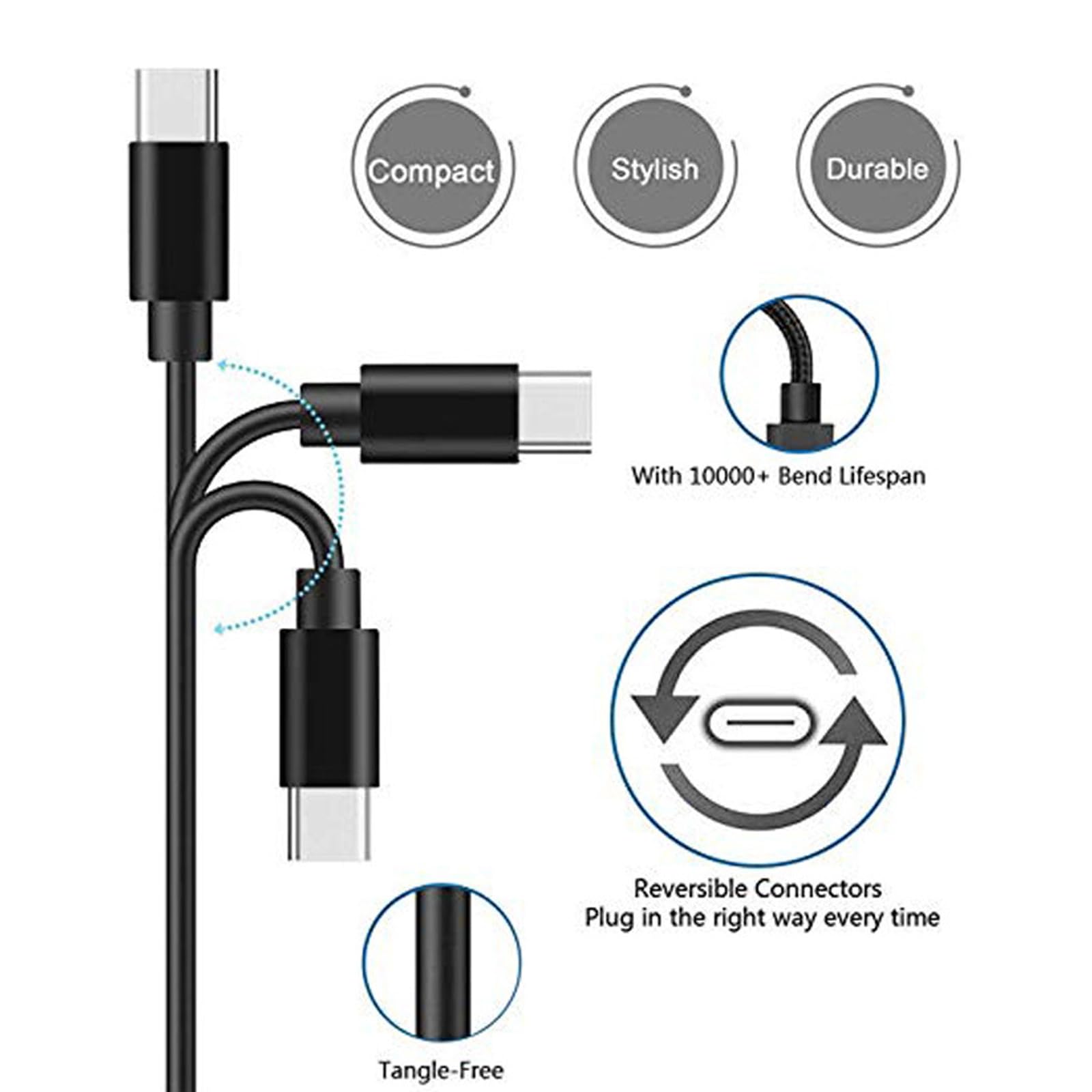 Charger Charging Cable Cord USB C for Xbox Series S/X and Xbox Elite Controller Series 2 Charging Cable,PS5 Controller Wire PS5 Dual Sense,Switch/Pro/Lite Controller,Steam Deck Replacement 6.6 FT Cord