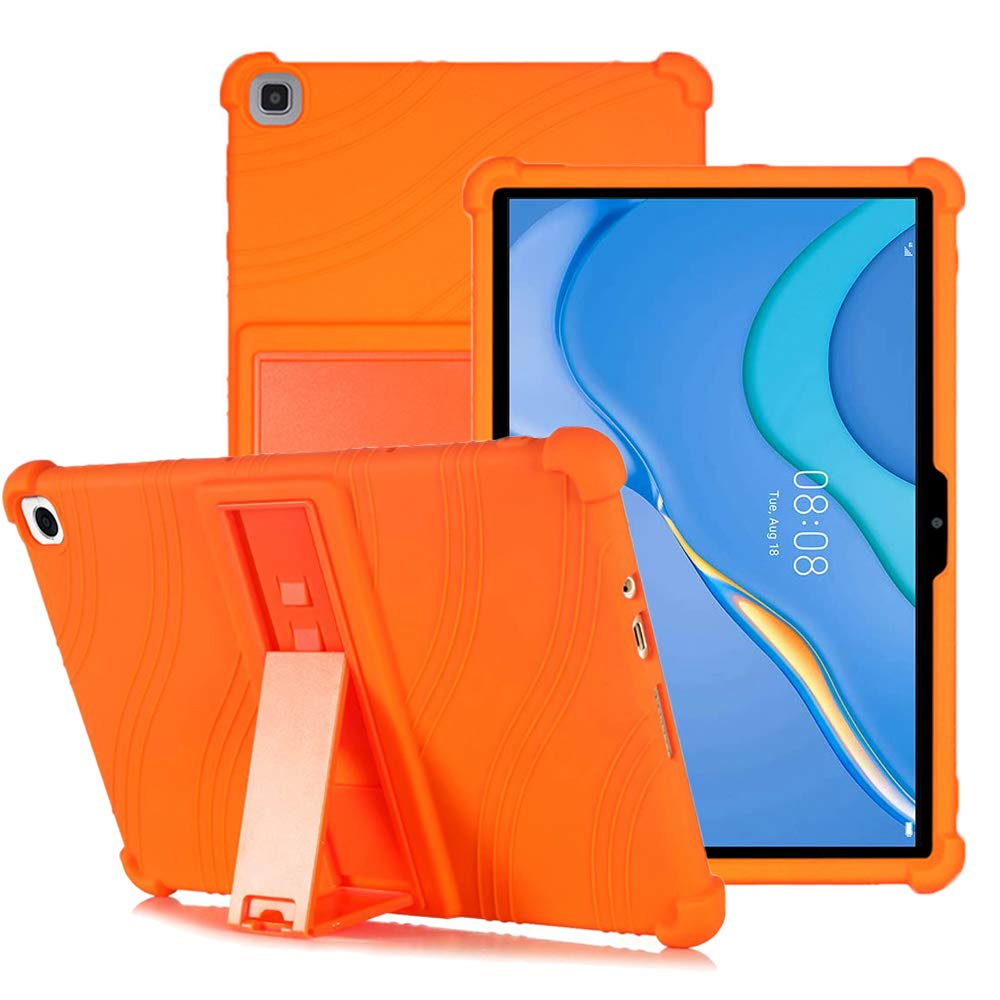YGoal Silicone Case for Huawei MatePad T 10/Honor Pad X8 10.1- Light Weight Kids Friendly Soft Shock Proof Protective Cover for Huawei MatePad T10, Orange
