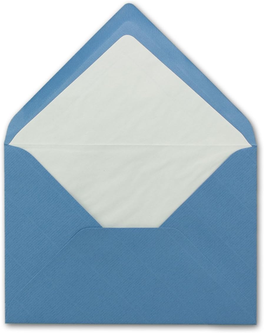 Envelopes B6 125 x 176 mm - Sky Blue with Lining 50 Pieces Sky Blue - Image 4