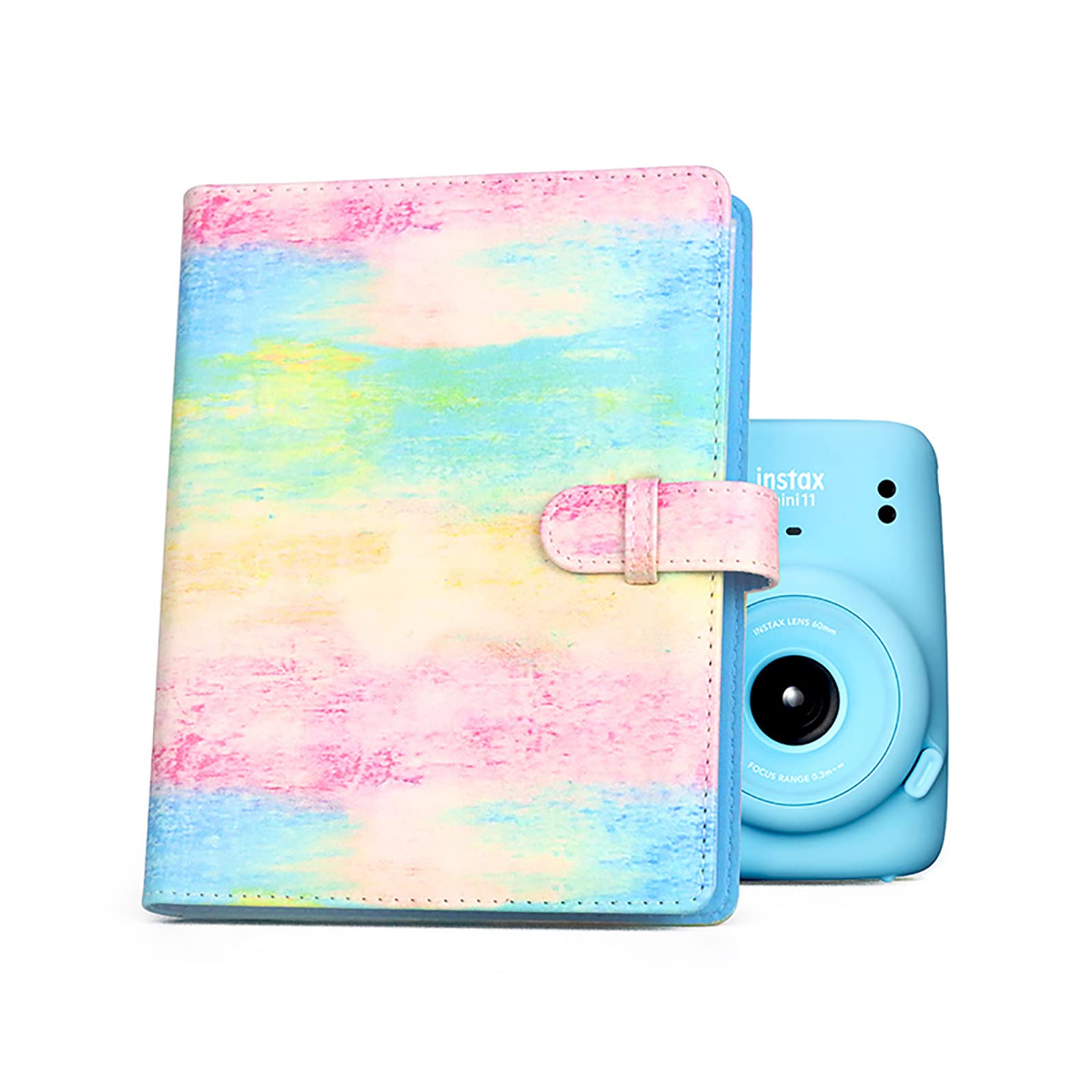 MUZIRI KINOKOO 128 Pockets Photo Album for 3-inch Film Fuji Instax Mini EVO/Mini 12/11/9/8/7+/25/90 Camera Photo Digital Photography Photo Book Colorful Clouds